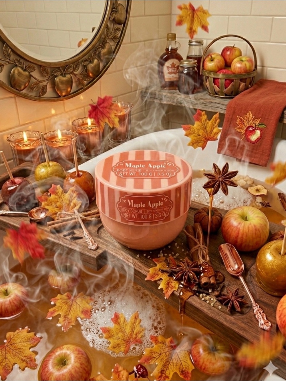 Amber | Maple Apple Exfoliating Body Scrub | Fall Autumn Self Care Gift 🍁🍎
